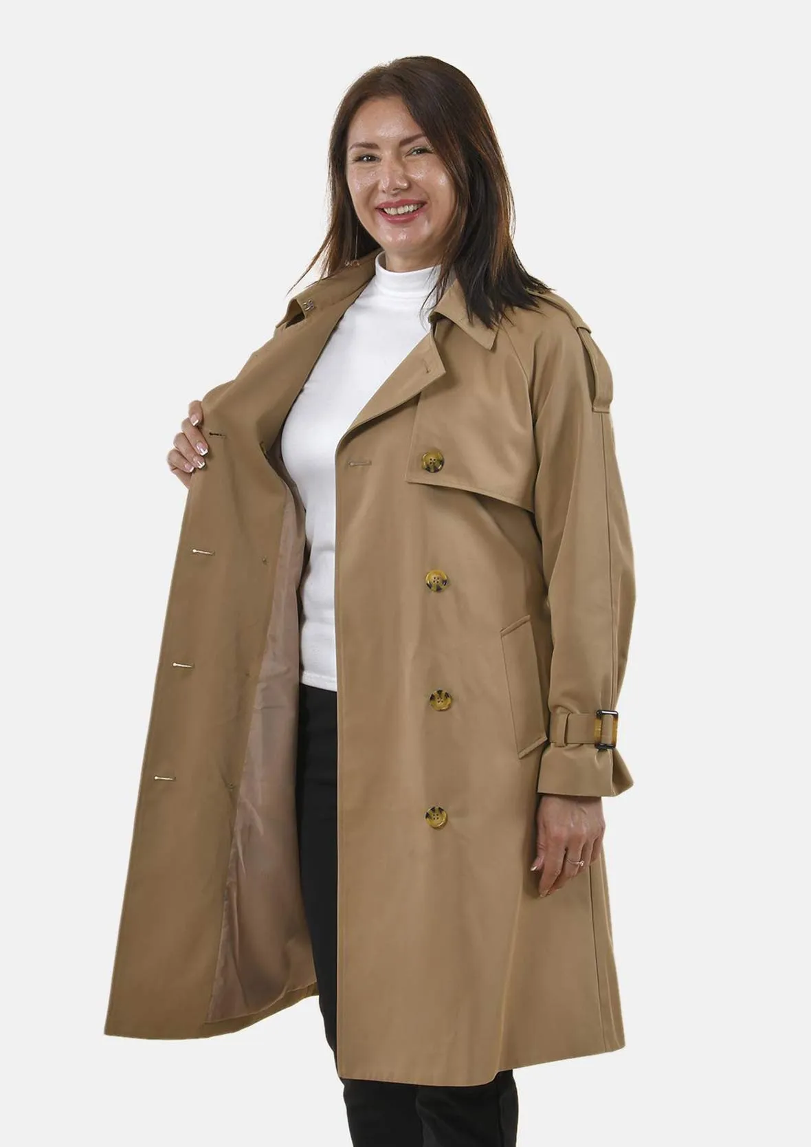 Trench Coat With Side Pockets